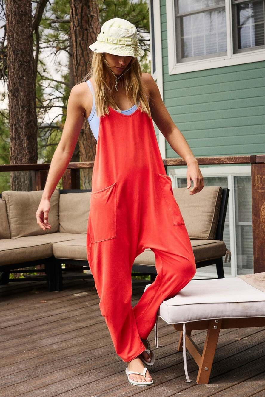 Free People Movement Hot Shot Scarlett Cotton Jumpsuit Medium